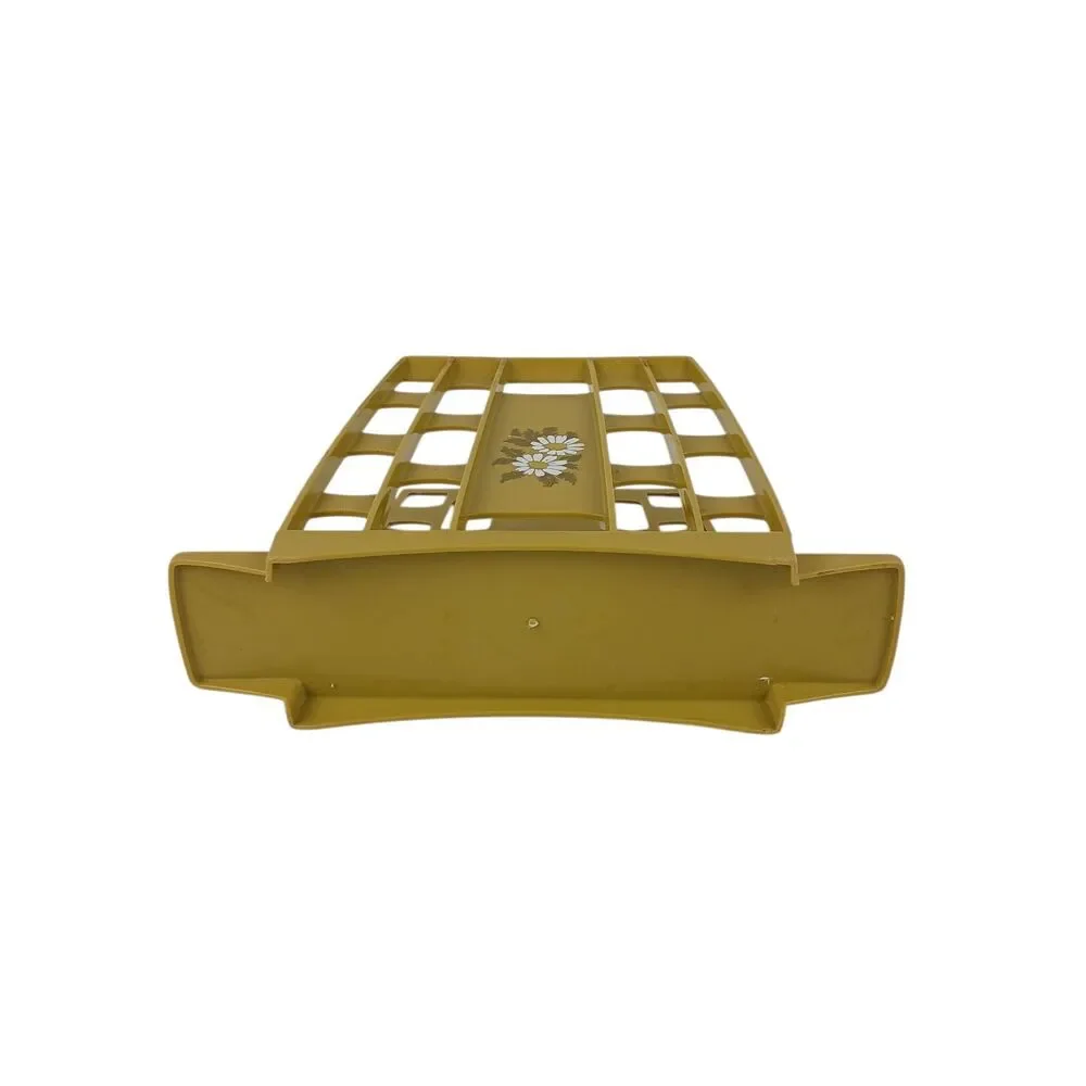 Vtg Plastic Napkin Holder with Floral Daisy Design Retro 1970s Mid-Century Home
